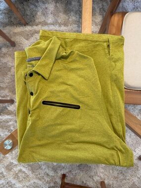 Eddie Bauer Men’s FreeDry Lime Green Short-Sleeve Polo